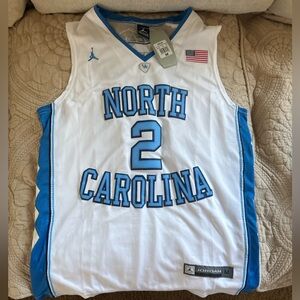 Jordan White and Blue North Carolina Jersey